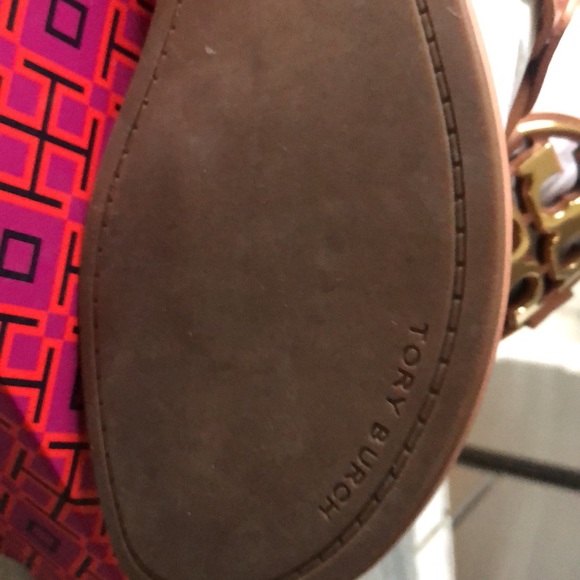 Tory Burch Miller Sandals. Pink Moon/Gold - Picture 5 of 7